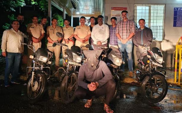 पर राज्यातील वाहन चोरट्यास केले गजाआड