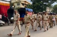गणेशोत्सवाच्या पार्श्वभूमीवर तळेगाव शहरात पोलिसांचे पथसंचलन