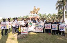 'एमआयटी एडीटी'च्या प्राध्यापकांतर्फे हेल्मेट घालून रस्ता सुरक्षा जनजागृती