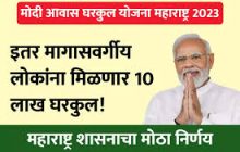 मोदी आवास घरकूल योजनेअंतर्गत ८६५ पात्र लाभार्थीना घरकुल मंजूर