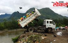नदीपात्रात राडारोडा व भराव टाकणा-यांवर दंडात्मक कारवाई, एक लाखाचा दंड वसूल
